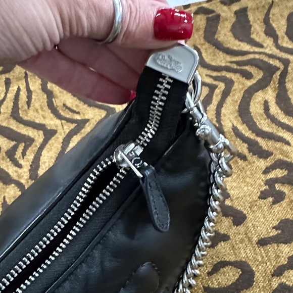 Coach Black Leather Teri Bag with Silver Accents - Picture 8 of 11